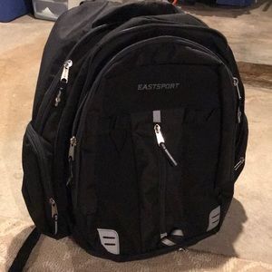 Lightly worn black backpack